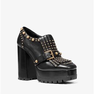 Michael Kors Black and Gold Platform Heels